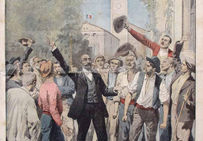 Les viticulteurs acclament Marcelin Albert à Argeliers, couverture du Petit journal du 30 juin 1907.