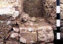 Détail du muret externe de l’alandier Le Volstin, Varennes-sur-Seine (Seine-et-Marne), 2000